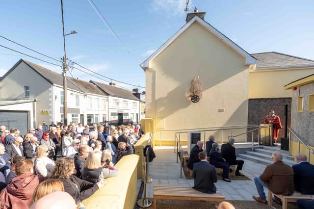 Mayor of Limerick John Moran addressing the audience at the official opening