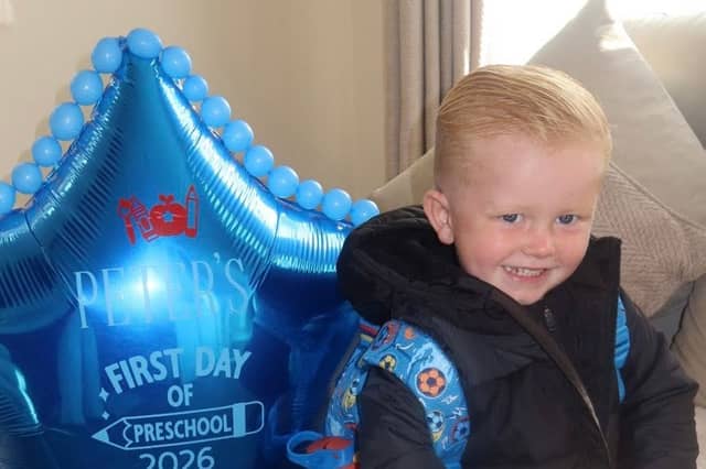 Peter Mulcaire on his first day of pre-school