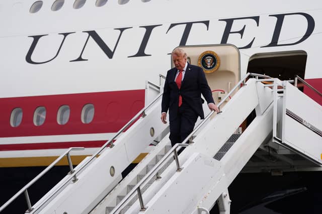The President of the United States Disembarking Air Force One at Dublin Airport