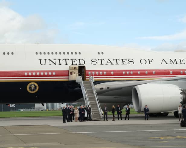 Trump arrives in Shannon