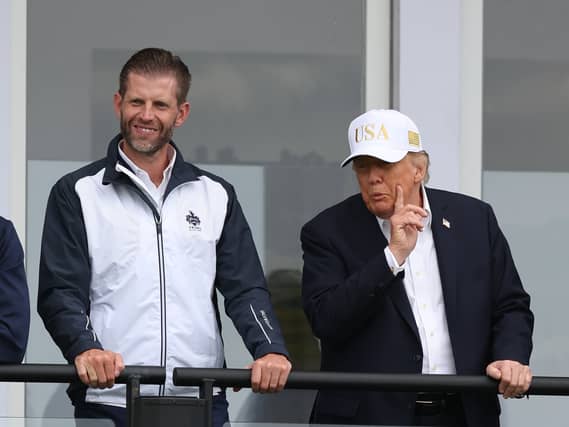 Donald Trump with son Eric (left)