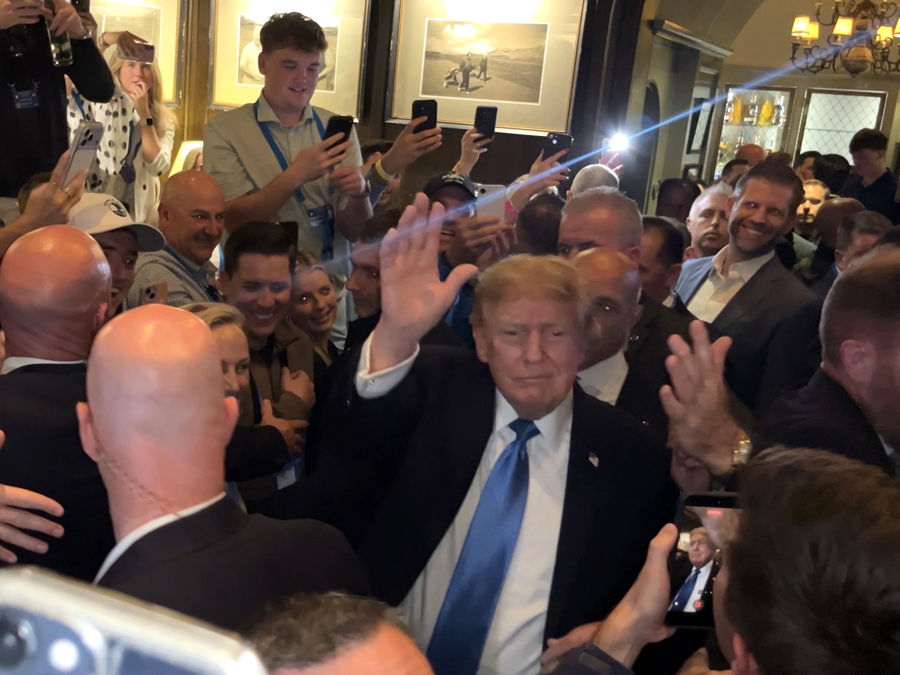 Trump continues visit to Ireland amid row over Irish unity remarks