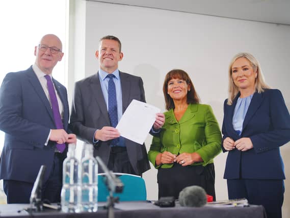 John Swinney, Rhun ap Iorwerth, Mary Lou McDonald and Michelle O’Neill