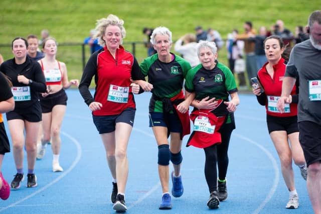 Shoulder to shoulder: Mary Ita O’Connor with her friends Mary Healy and Lelia Long
