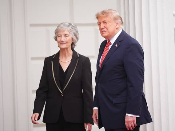 Catherine Connolly and Donald Trump