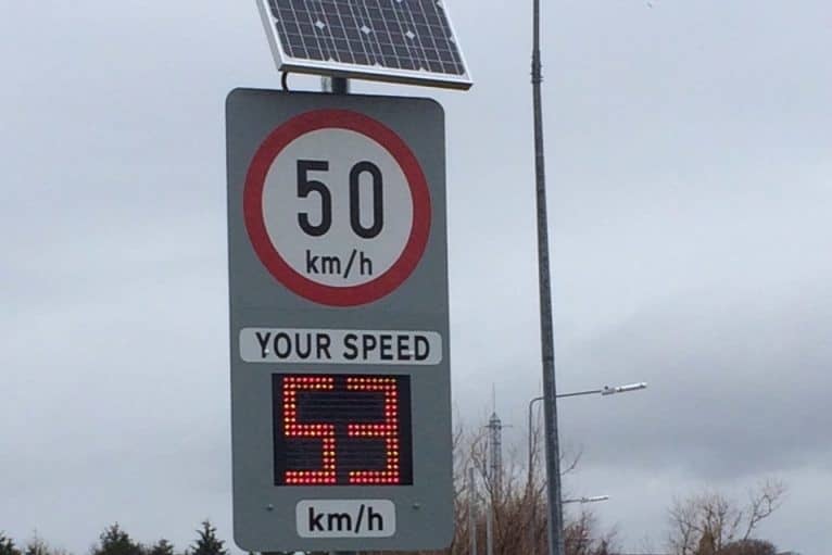 Driver feedback signs can cost up to €4,500 each to purchase and install