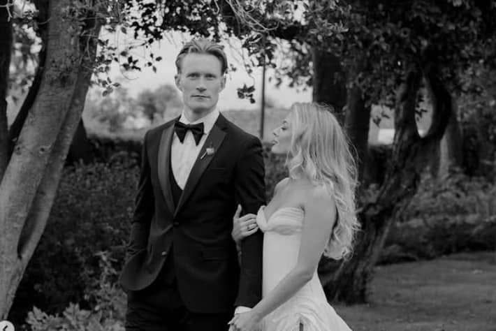 The newlyweds: William O'Donoghue and Gemma Cowen