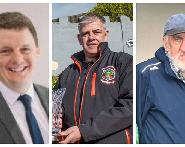 Keith Fitzpatrick, Adare; Donie Kelleher, Dromin-Athlacca; and Gary Culbert, Old Christians - the second nominees for the Limerick Leader's Pride of the Parish in association with Whitebox