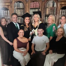 McCarthy family Left to right: Aisling, Moss, Saoirse, Caoimhe, Siobhán, Niamh, Ciara, Muiris, Meadbh
