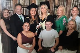 McCarthy family Left to right: Aisling, Moss, Saoirse, Caoimhe, Siobhán, Niamh, Ciara, Muiris, Meadbh