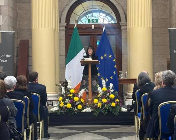 The International Criminal Court President Tomoko Akane was in Dublin to open the new legal year with Chief Justice Donal O'Donnell.