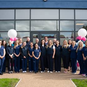 Staff at opening of Limerick Veterinary Hospital this Summer