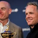 Ryder Cup USA and Europe captains Jim Furyk (left) and Luke Donald at the Year to Go press conference at the Adare Manor earlier this week