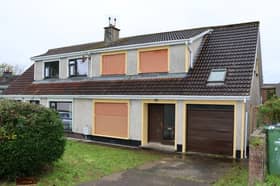 The house was boarded up following the incident