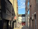 Modern-day Erson’s Lane in the city centre 