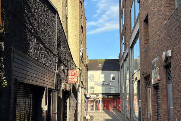 Modern-day Erson’s Lane in the city centre 
