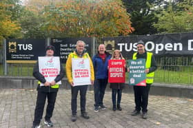 Public sector workers on the picket line at LSAD