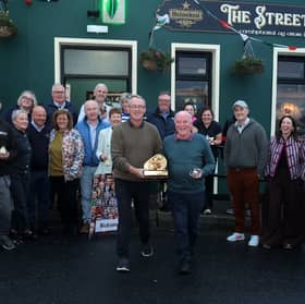 Owners of The Street Bar in Kilteely, locals and representatives of Publicis and Heineken celebrate prizes won by the short film The Pub That Refused To Die
