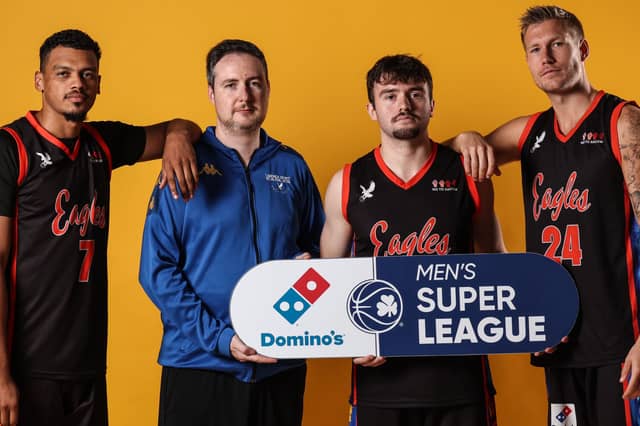 Ryan Leonard, Head Coach Niall McDermott, Alex Carlisle and Tobias Christensen of the Limerick Eagles