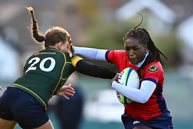 Chisom Ugwueru in action for UL Bohs during their AIL Division 1A clash with Railway Union