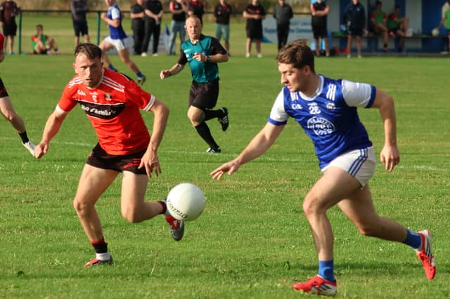 Ciarán McMahon in action for Kildimo-Pallaskenry against Adare earlier this season