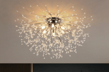 Sputnik Crystal Flush Ceiling Light