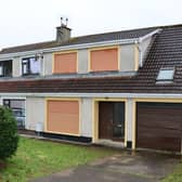 The house was boarded up following the incident