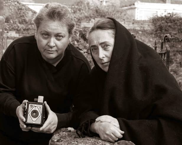 Backroom drama group  actors,  Caroline Healy-O'Connor and Sheila Nix pictured during a group photo shoot during preparations for their Abbeyfeale performances on Friday and Saturday nights at 8pm nightly.  PICTURE: JOHN REIDY
