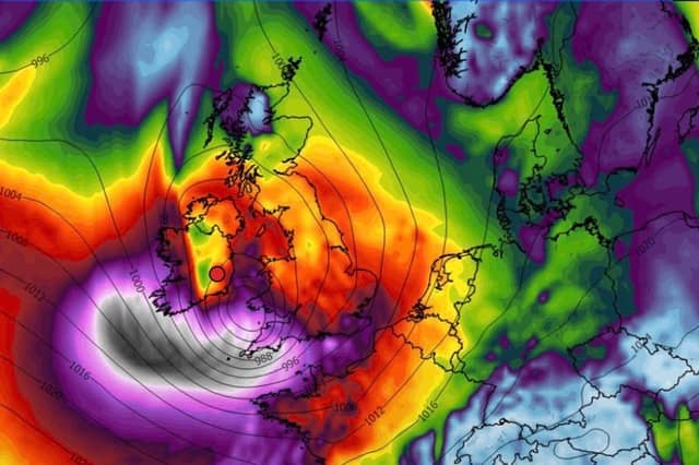 Storm forecast for Ireland