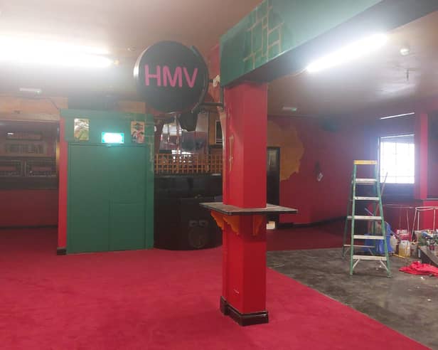 Upstairs in Costello's!: There's a new carpet in place, and the dancefloor is being prepared
