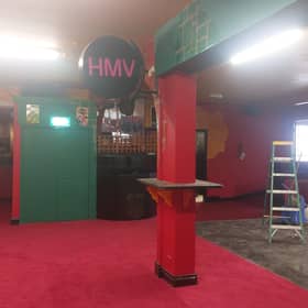 Upstairs in Costello's!: There's a new carpet in place, and the dancefloor is being prepared