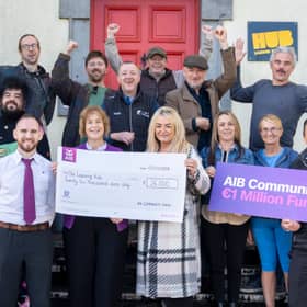 Staff of Learning Hub Limerick celebrate the funding from AIB | PICTURE: Don Moloney