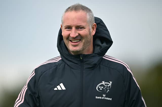 Munster forwards coach Jimmy Duffy during a squad training at the University of Limerick