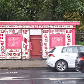 The historic kiosk, with its striking red and white facade, is an iconic landmark in Limerick city
