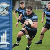 Shannon captain Neal Moylett gets close to the Wanderers try line during their AIL third round clash in Limerick