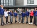 Jackie McCarthy O'Brien with students from Mungret Community College