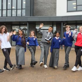 Jackie McCarthy O'Brien with students from Mungret Community College
