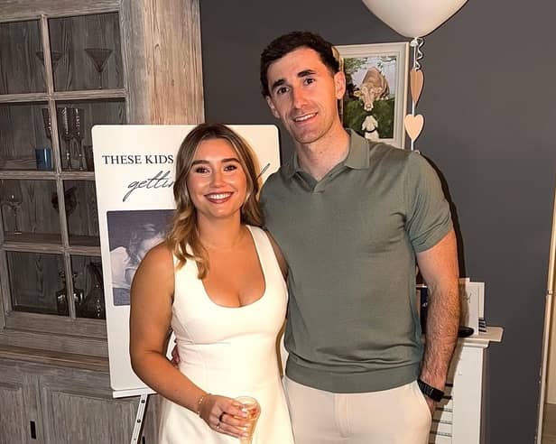 Limerick hurler Barry Nash and his fiancée Hope Mulcahy at their engagement party