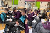Limerick students reading letters from their past selves