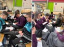 Limerick students reading letters from their past selves