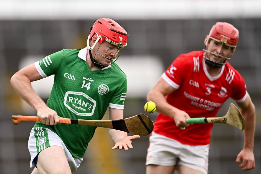 Phelim O'Reilly in action for Kilmallock in the county semi-final win over Monaleen. O'Reilly lines out alongside his brother Oisin in the Balbec attack