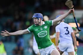 Shane O'Brien of Kilmallock celebrates after scoring his side's first goal 