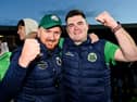 Kilmallock coach Noel Mackey, left, and manager James Hickey after their side's victory in the Limerick Senior Hurling Championship final