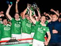 Kilmallock captain Graeme Mulcahy and teammates celebrate with the John Daly Cup