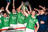Kilmallock captain Graeme Mulcahy and teammates celebrate with the John Daly Cup