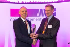 Dr Bill Parish, Defra, presenting Limerick City and County Council with the award