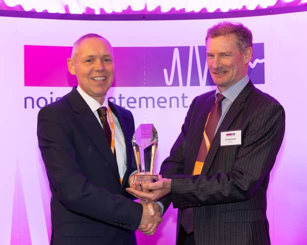 Dr Bill Parish, Defra, presenting Limerick City and County Council with the award