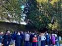 Members of Limerick’s Quaker community and others at the Quaker Burial Ground, Ballinacurra