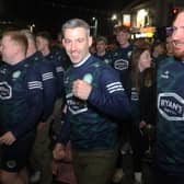 Kilmallock captain Graeme Mulcahy celebrates as his side returned home after the Whitebox Senior Hurling Championship success