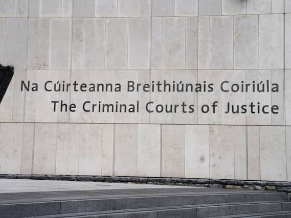 A sign outside the Criminal Courts of Justice in Dublin